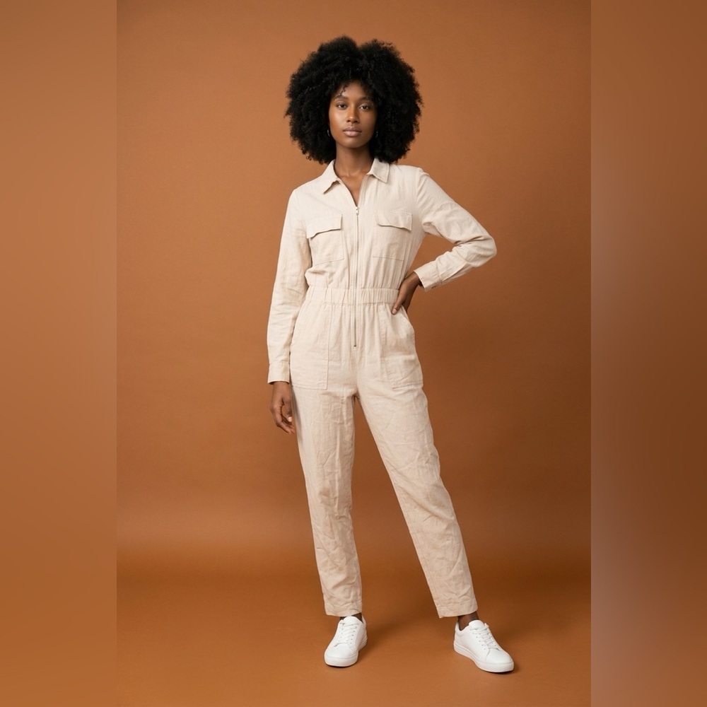 Promesa long-sleeved boho shabbychic utility jumpsuit oversized